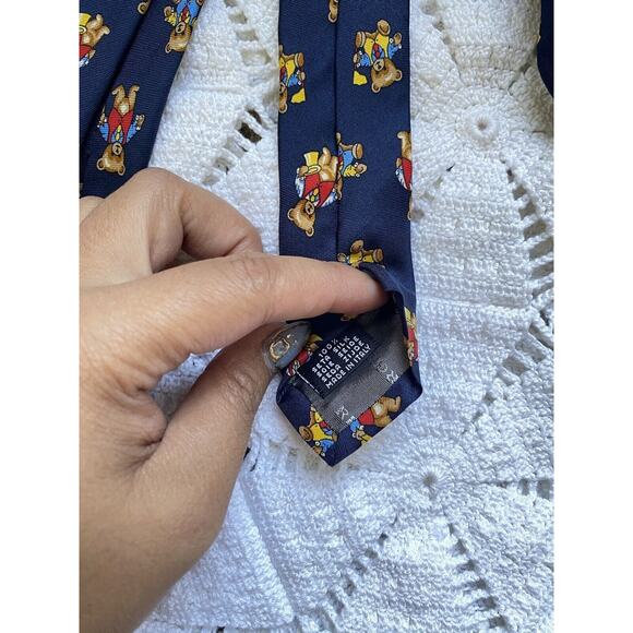 GIORGIO REDAELLI Silk tie Made in Italy Teddy Bear - Picture 3 of 6